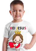 Camiseta Infantil "Rei Jesus"