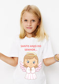 Camiseta Infantil "Santo Anjo Do Senhor..."