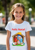 Camiseta Infantil "Feliz Natal"