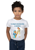 Camiseta Infantil "O Anjo Anunciou A Maria"