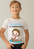 Camiseta Infantil " Jesus acalma a tempestade "